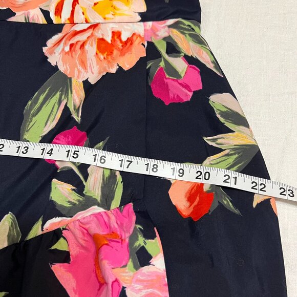 NWOT Eliza J Floral High Low Skirt Size 14 Peony Ruffle Hem Asymmetrical Elegant